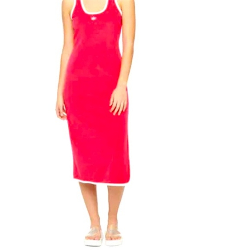 Juicy Couture MEDIUM Women’s Towel Terry Midi T-shirt Dress Watermelon 🍉 NWT